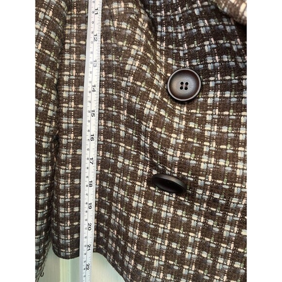 Renfrew Collection Tweed Blazer Double Breast Jacket Buttoned Vintage Y2K Sz 12 - Picture 16 of 16